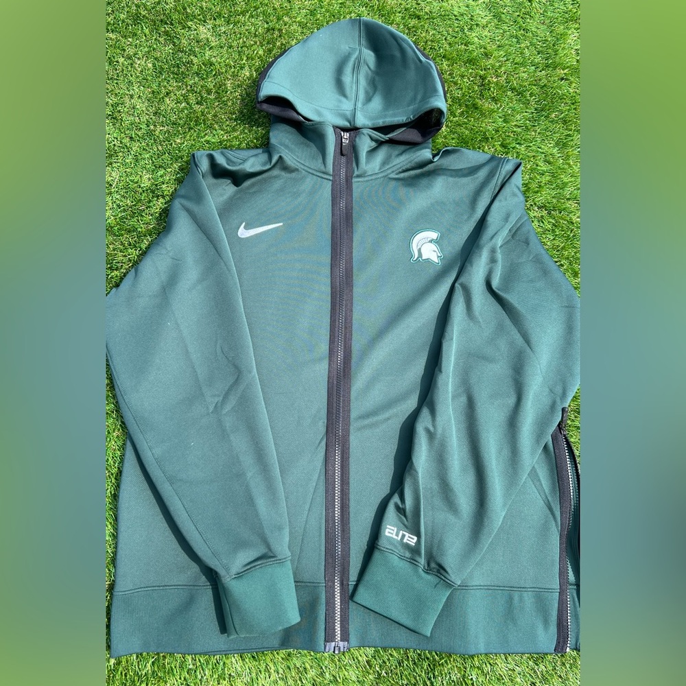 Nike Elite X Michigan State Spartans Dri-Fit Track Jacket Zip Up Hoodie